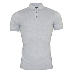Remus Uomo SS Knit Polo Shirt In Grey