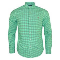 Ralph Lauren Slim LS Gingham Shirt Green