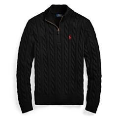 Ralph Lauren Half Zip Sweater In Black