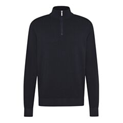 Bugatti Half Zip Knitted Top Navy