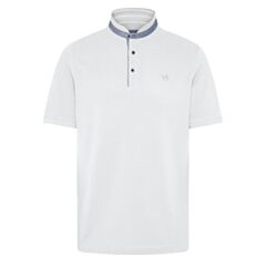 Bugatti Grandad Collar Cont Polo White