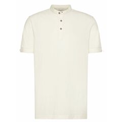 Bugatti Grandad Collar Polo Ecru