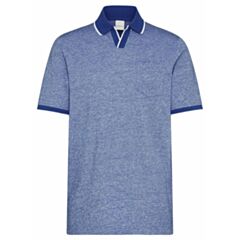 Bugatti Contrast Collar Polo Blue