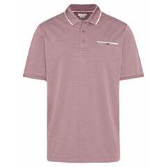 Bugatti Contrast Collar Polo Rose