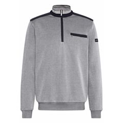 Bugatti Half Zip Knitted Top In Ecru