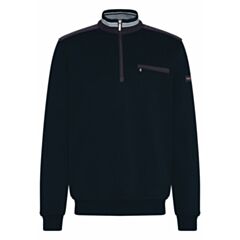 Bugatti Half Zip Knitted Top in Navy Blu