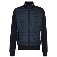 Bugatti Padded Mix Media Jacket In Navy