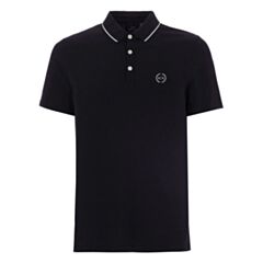 Armani Exchange Collar Tipped Polo Black