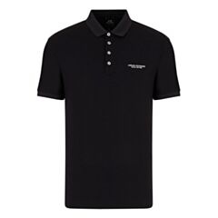 Armani Exchange Logo Polo Shirt Black