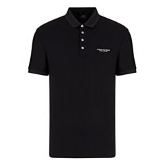 Armani Exchange Logo Polo Shirt Black