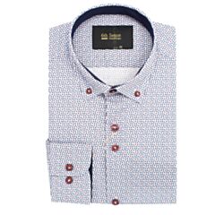 6Th Sense BD Flower Print LS Shirt Navy