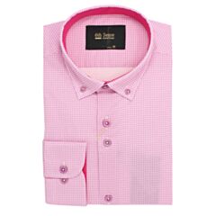 6Th Sense BD Micro Print LS Shirt Pink