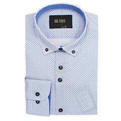 6Th Sense BD Geo Print LS Shirt Blue