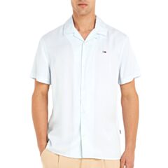 Tommy Jeans Classic Solid Camp Shirt Blu