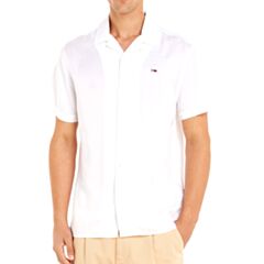 Tommy Jeans Classic Solid Camp Shirt Whi