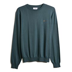 Farah Mullen Cotton Sweater Ocean