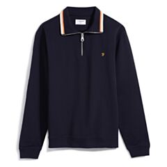 Farah Muriel 1/4 Zip Sweater In True Nav