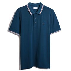 Farah Alvin Tipped Collar Polo Sailor Bl