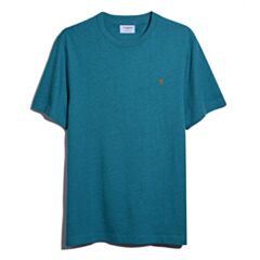 Farah Danny SS Tee In Petrol Blue Marl
