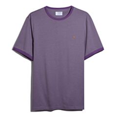 Farah Groves Ringer SS Tee In Dusty Purp