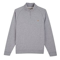 Farah Jim 1/4 Zip Sweater Light Grey Mar