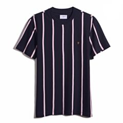 Farah Peralta Vertical Stripe Tee Navy