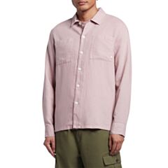 Farah Nelson LS Slub Shirt Dark Pink