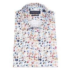 Guide London SS Printed shirt Tan -Blue