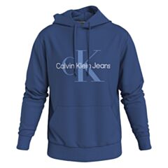 CK Jeans Mono Reg Hoodie Blue