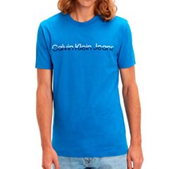CK Jeans Mixed Inst T-Shirt Blue