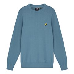 Lyle & Scott Cotton Crew Skipton Blue