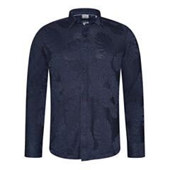 Guide London LS Printed Shirt Navy