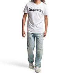 Superdry Centre Logo Tee Optic White