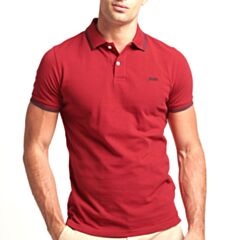Superdry VT Tipped S/S Polo Red Navy