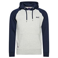 Superdry Vint Logo Baseball Hoodie Navy