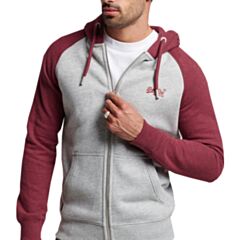 Superdry Vintage Baseball ZipHood Grey