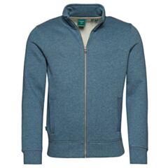 Superdry Vint Logo Emb Zip Track Top Blu