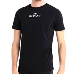 Replay Centre Logo Tee In Black