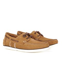 Barbour Wake Leather Shoe In Russet