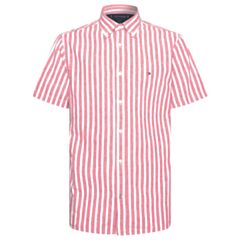 Tommy Hilfiger Linnen Mix SS Shirt Crims