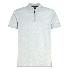 Tommy Hilfiger Interlock Zip Polo Grey