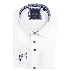 Saluzzo Sergio Tapered Fit Shirt White