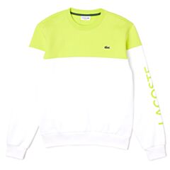 Lacoste Split Sweatshirt In Lima/White