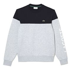 Lacoste Split Sweatshirt In Abysm/Silver