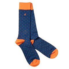 Swole Panda Spotted Socks In Orange