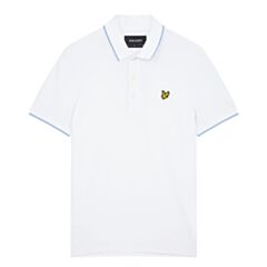 Lyle & Scott Tipped Polo Shirt White Blu