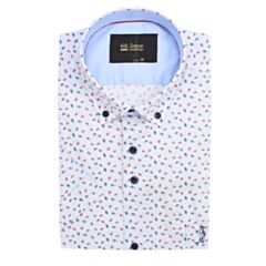 6Th Sense SS Print Shirt In Red Blue