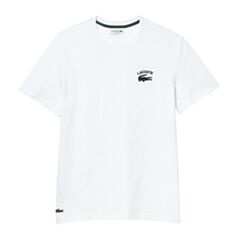 Lacoste Embroidered Logo Tee In White
