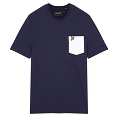 Lyle & Scott Contrast Pocket T-Shirt Nav