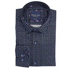 William Tailor Gradient Dots Printed Shirt in Navy